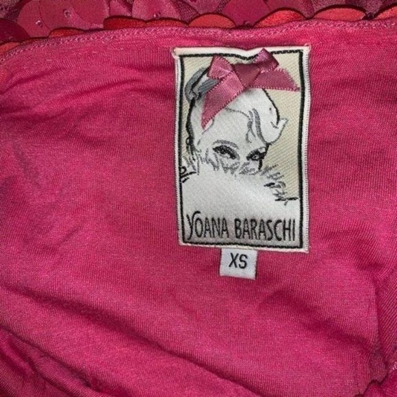 Yoana Baraschi Pink Red Sequins‎ Dress XS - Picture 5 of 8